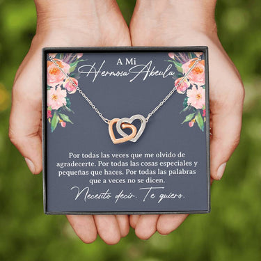 Hermosa Abuela Interlocking Hearts Necklace - Love You This Much